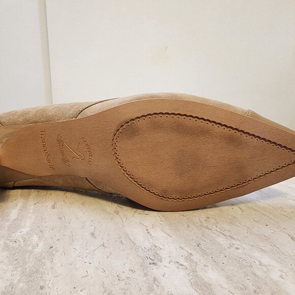 Franco Sarto Darcy Pointed Toe Kitten Heel Tuscan Taupe SuedeLeather - c005 - Picture 7 of 8